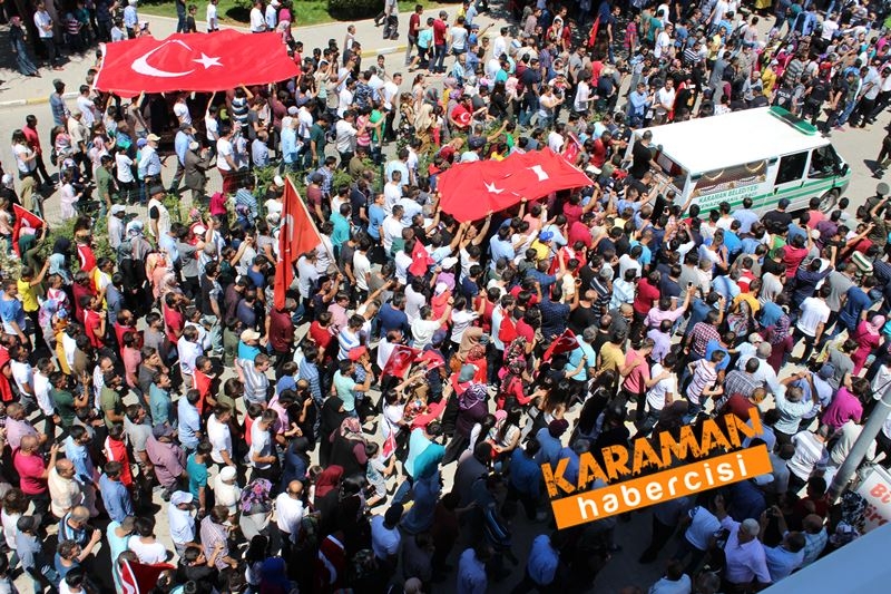 Karamanlı Şehidi Binlerce Kişi Uğurladı 191
