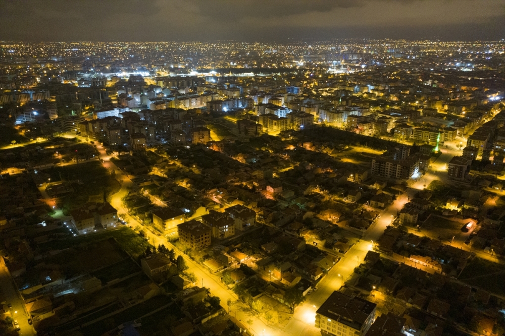 Konya'da Sessiz Gece Havadan Görüntülendi 14