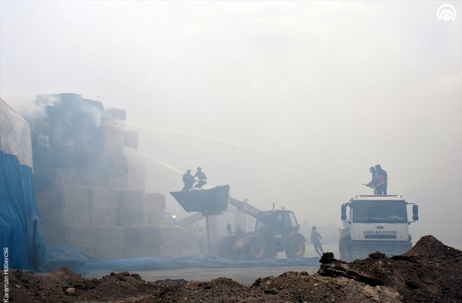 Aksaray'da Yem Fabrikası Yangını 2