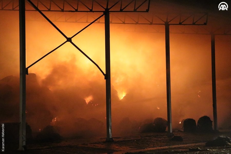 Niğde’de Hayvan Çiftliğinde Yangın 11