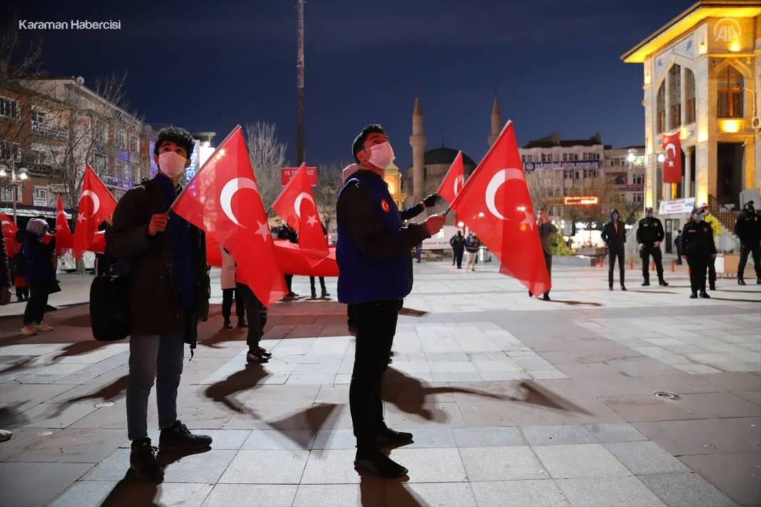 Aksaray'da Yer Gök Bayrak Oldu 4