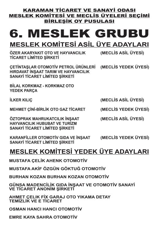 Karaman Ticaret ve Sanayi Odası Seçimleri 6