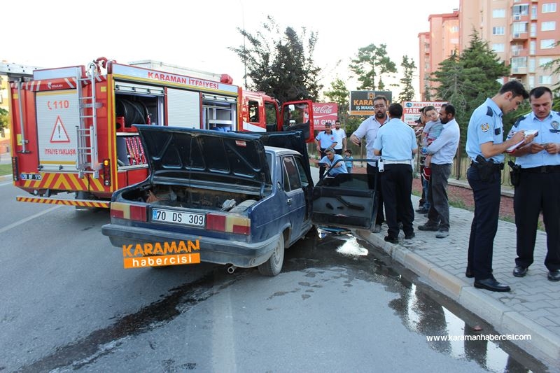 Karaman’da Trafik Kazası:1 Yaralı 5