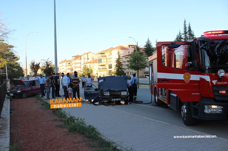 Karaman’da Trafik Kazası:1 Yaralı 6