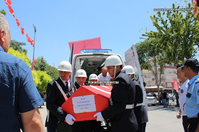 Karamanlı Şehit Polis Erkan Kurşun’a Son Görev 8