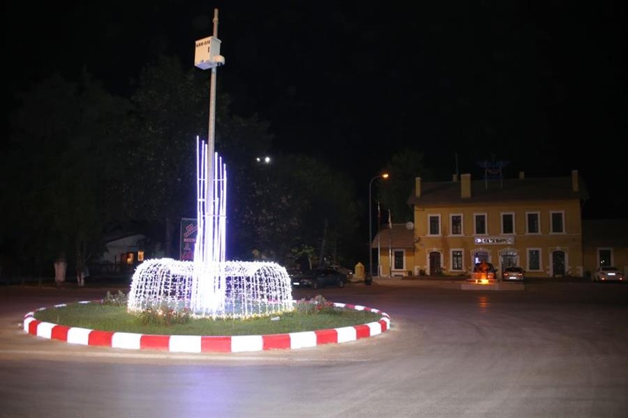 Karaman'da Kavşaklar Led Işıklarla Süslendi 1