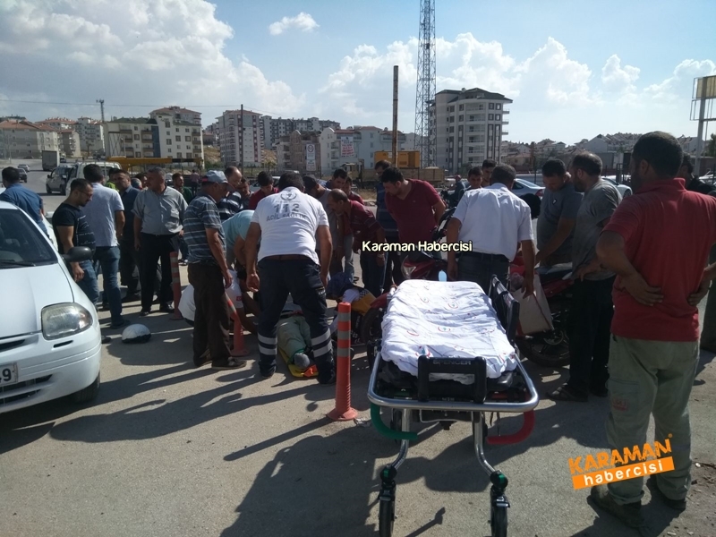 Karaman’da Otomobil İle Motosiklet Çarpıştı 5