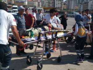 Karaman’da Otomobil İle Motosiklet Çarpıştı