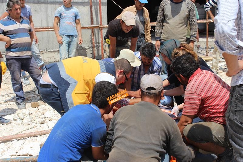 Karaman'da Spor Salonu İnşaatında İş Kazası 13