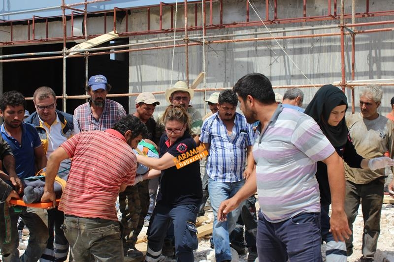 Karaman'da Spor Salonu İnşaatında İş Kazası 14