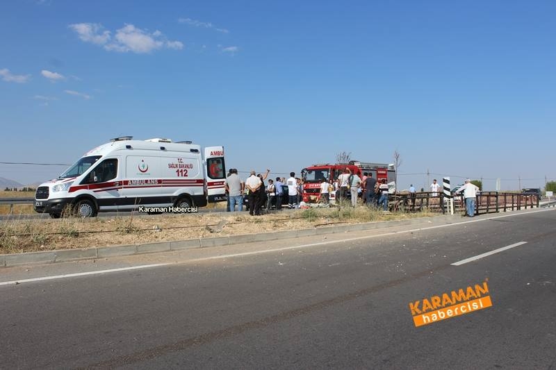Karaman Konya Yolunda Trafik Kazası 1 Ölü 10
