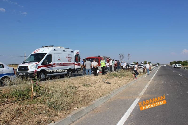 Karaman Konya Yolunda Trafik Kazası 1 Ölü 11
