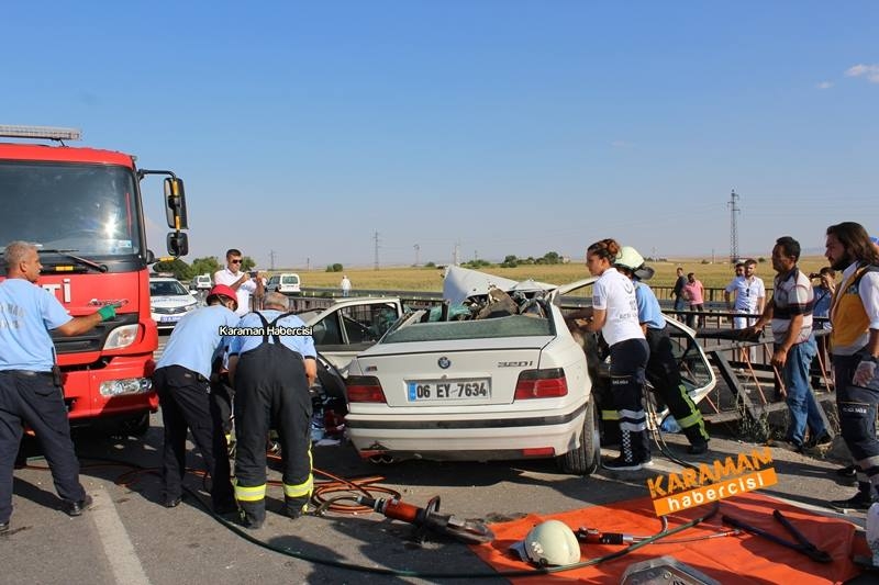 Karaman Konya Yolunda Trafik Kazası 1 Ölü 12