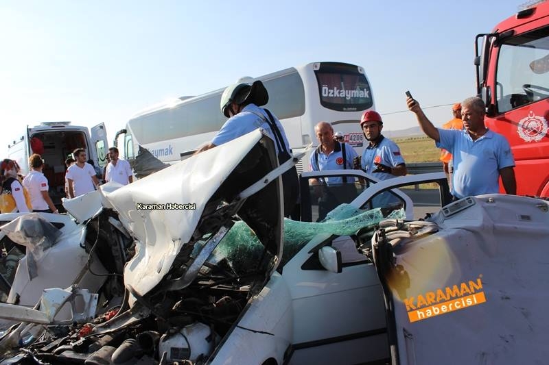 Karaman Konya Yolunda Trafik Kazası 1 Ölü 22