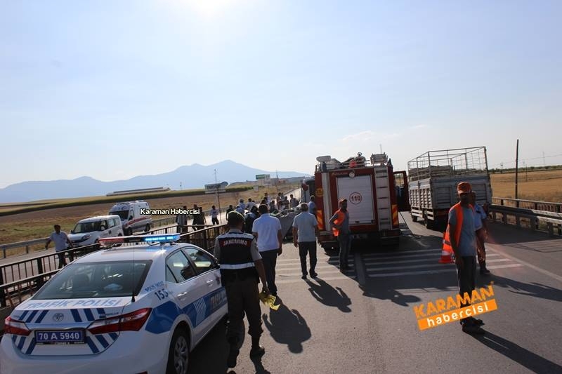 Karaman Konya Yolunda Trafik Kazası 1 Ölü 24