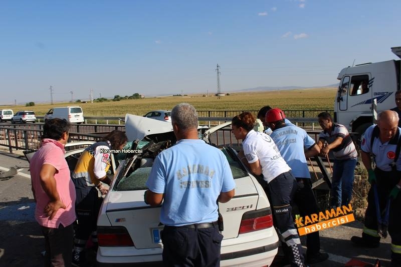 Karaman Konya Yolunda Trafik Kazası 1 Ölü 7