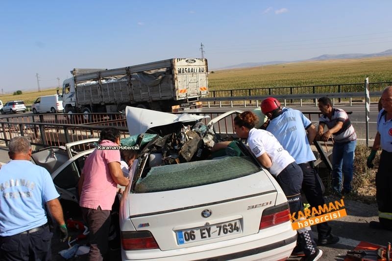 Karaman Konya Yolunda Trafik Kazası 1 Ölü 8