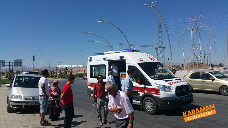 Karaman Otogar Kavşağında Trafik Kazası 1