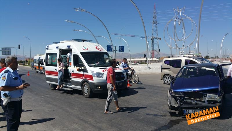 Karaman Otogar Kavşağında Trafik Kazası 3
