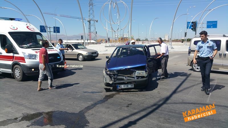 Karaman Otogar Kavşağında Trafik Kazası 4