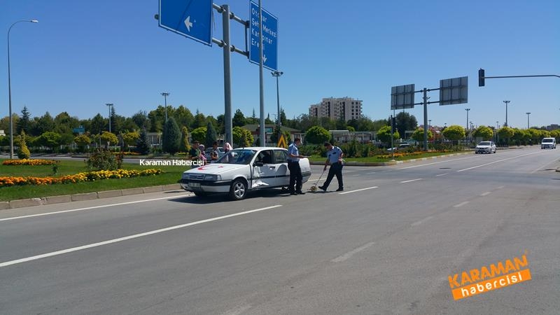 Karaman Otogar Kavşağında Trafik Kazası 8