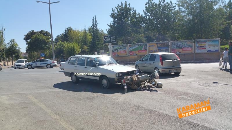 Karaman'da Motosiklet İle Otomobil Çarpıştı 3