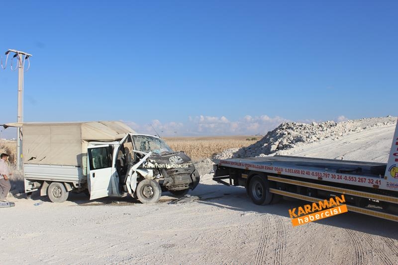 Karaman’da 2 Kamyon 1 Kamyonetli Trafik Kazası 4