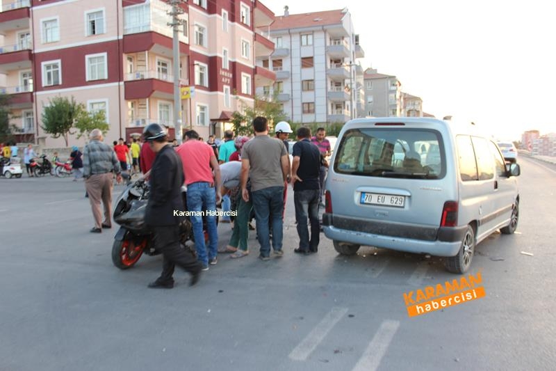 Karaman’da Kazaya Karışan Motosiklet Sürücüleri Ağır Yaralandı 1