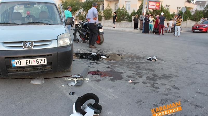 Karaman’da Kazaya Karışan Motosiklet Sürücüleri Ağır Yaralandı 3