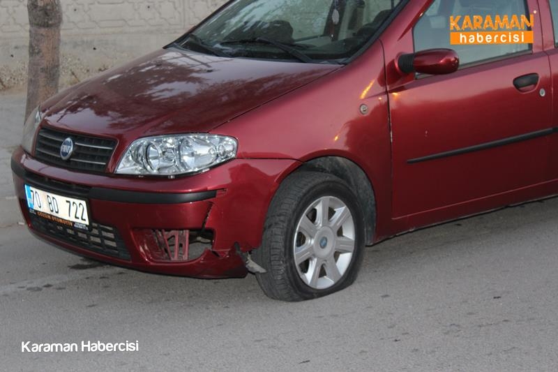 Karaman’da otomobil sürücüsü motosikleti altına aldı 6