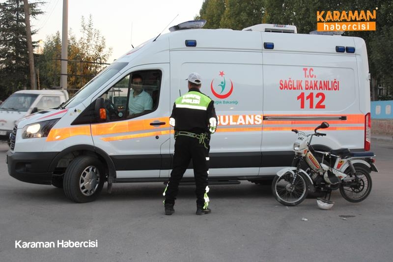 Karaman’da otomobil sürücüsü motosikleti altına aldı 8
