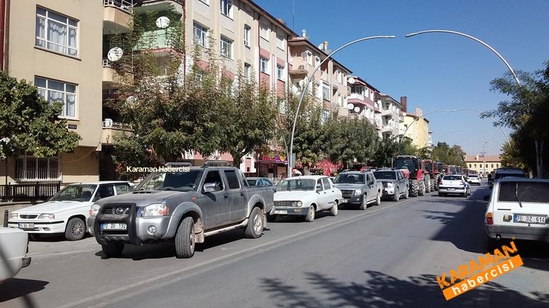 Pancar Üreticilerinden Karaman'da Traktörlü Eylem 11