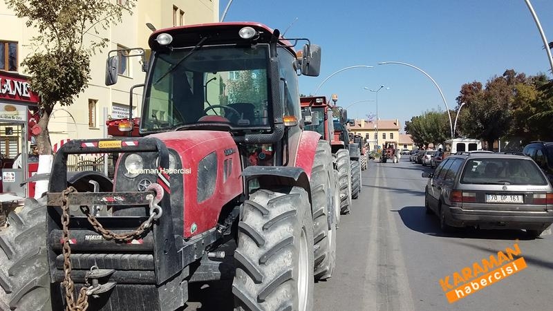Pancar Üreticilerinden Karaman'da Traktörlü Eylem 12