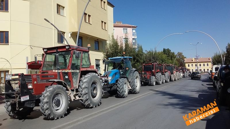 Pancar Üreticilerinden Karaman'da Traktörlü Eylem 13