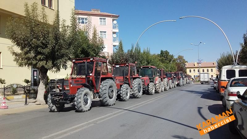 Pancar Üreticilerinden Karaman'da Traktörlü Eylem 14