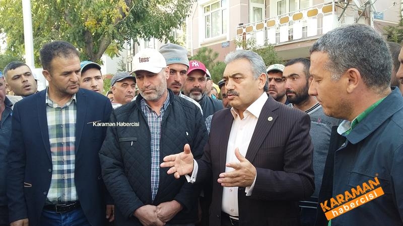 Pancar Üreticilerinden Karaman'da Traktörlü Eylem 18