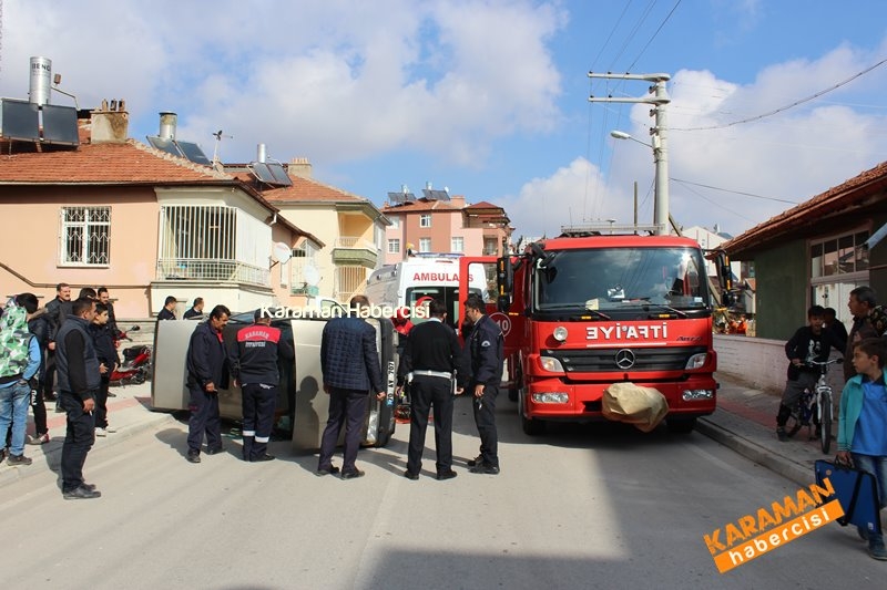Yaşlı Adam Kaza Yaptığı Araçta Mahsur Kaldı Karaman Trafik Kazası 19