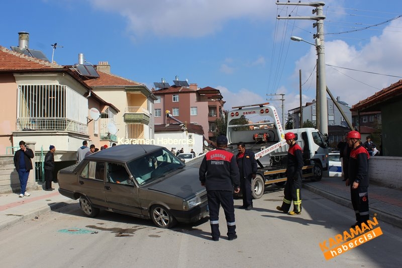 Yaşlı Adam Kaza Yaptığı Araçta Mahsur Kaldı Karaman Trafik Kazası 22