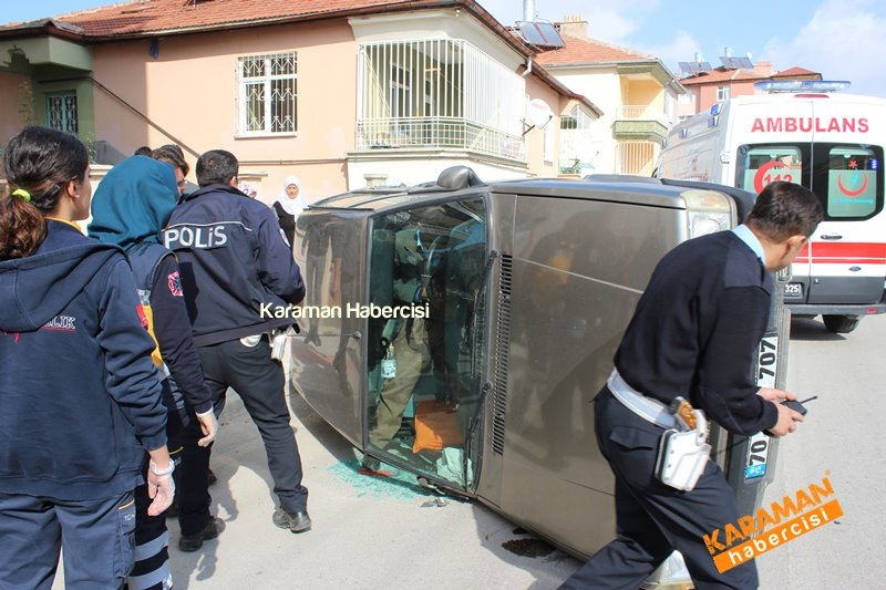 Yaşlı Adam Kaza Yaptığı Araçta Mahsur Kaldı Karaman Trafik Kazası 4