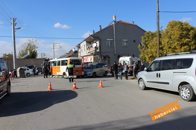 Karaman’da Otomobil İle Dolmuş Çarpıştı 1