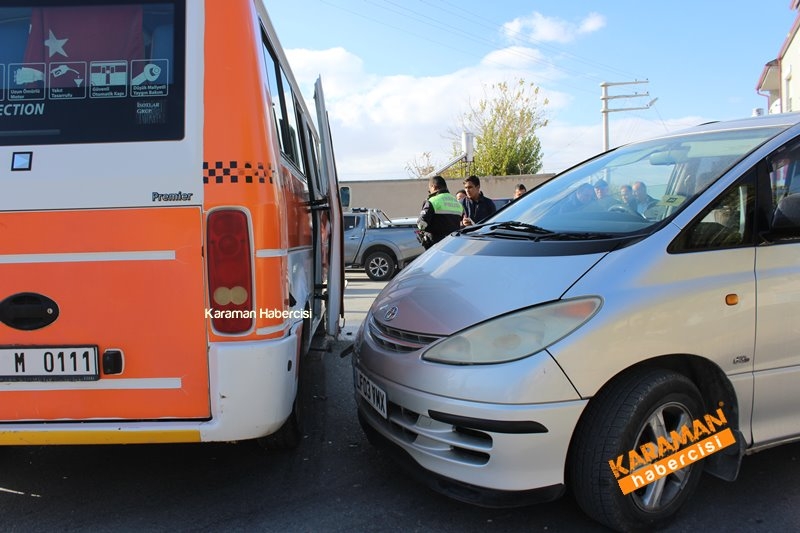 Karaman’da Otomobil İle Dolmuş Çarpıştı 6