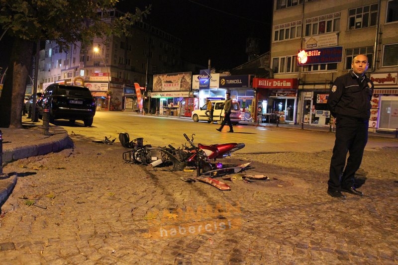 Kaza Sonrası Motosiklet Parçalandı 9