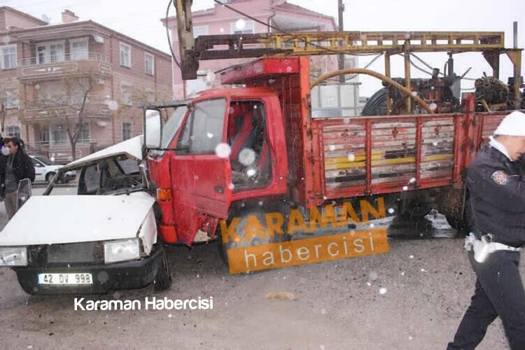 Karaman'da Kaygan Zeminle Gelen Dikkatsizlik Kazaya Sebep Oldu 2