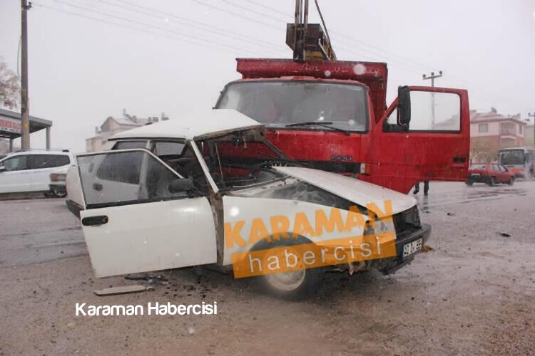 Karaman'da Kaygan Zeminle Gelen Dikkatsizlik Kazaya Sebep Oldu 4
