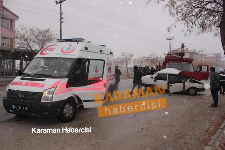 Karaman'da Kaygan Zeminle Gelen Dikkatsizlik Kazaya Sebep Oldu 7