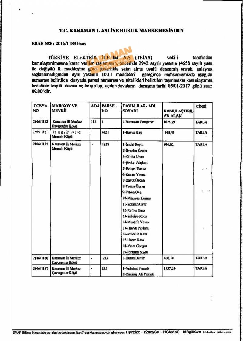 Kamulaştırmada Anlaşılamayan Vatandaşlar, TEİAŞ İle Mahkemelik 8