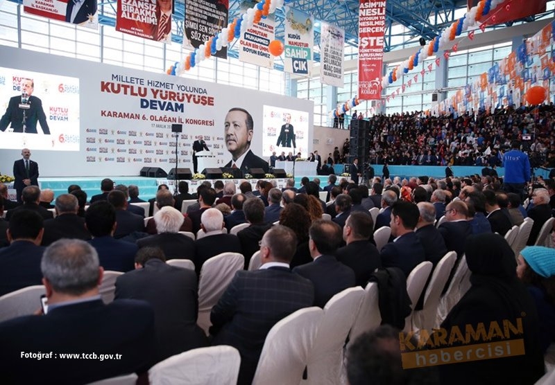 Cumhurbaşkanı Recep Tayyip Erdoğan Ak Parti Karaman 6.Olağan İl Kongresi 12