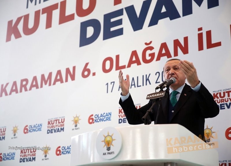 Cumhurbaşkanı Recep Tayyip Erdoğan Ak Parti Karaman 6.Olağan İl Kongresi 2