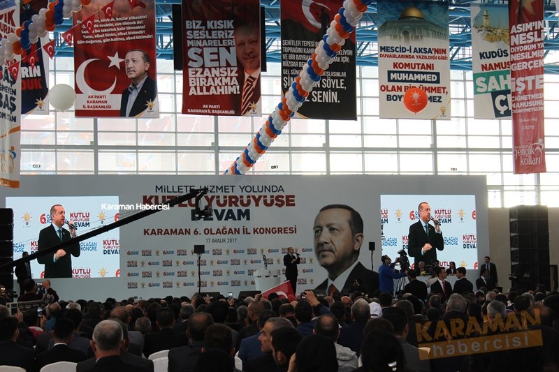Cumhurbaşkanı Recep Tayyip Erdoğan Ak Parti Karaman 6.Olağan İl Kongresi 55