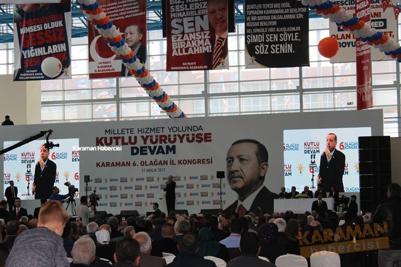 Cumhurbaşkanı Recep Tayyip Erdoğan Ak Parti Karaman 6.Olağan İl Kongresi 56